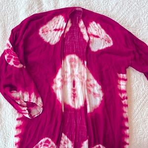 Spellbound Tie Dye Kimono - Berry